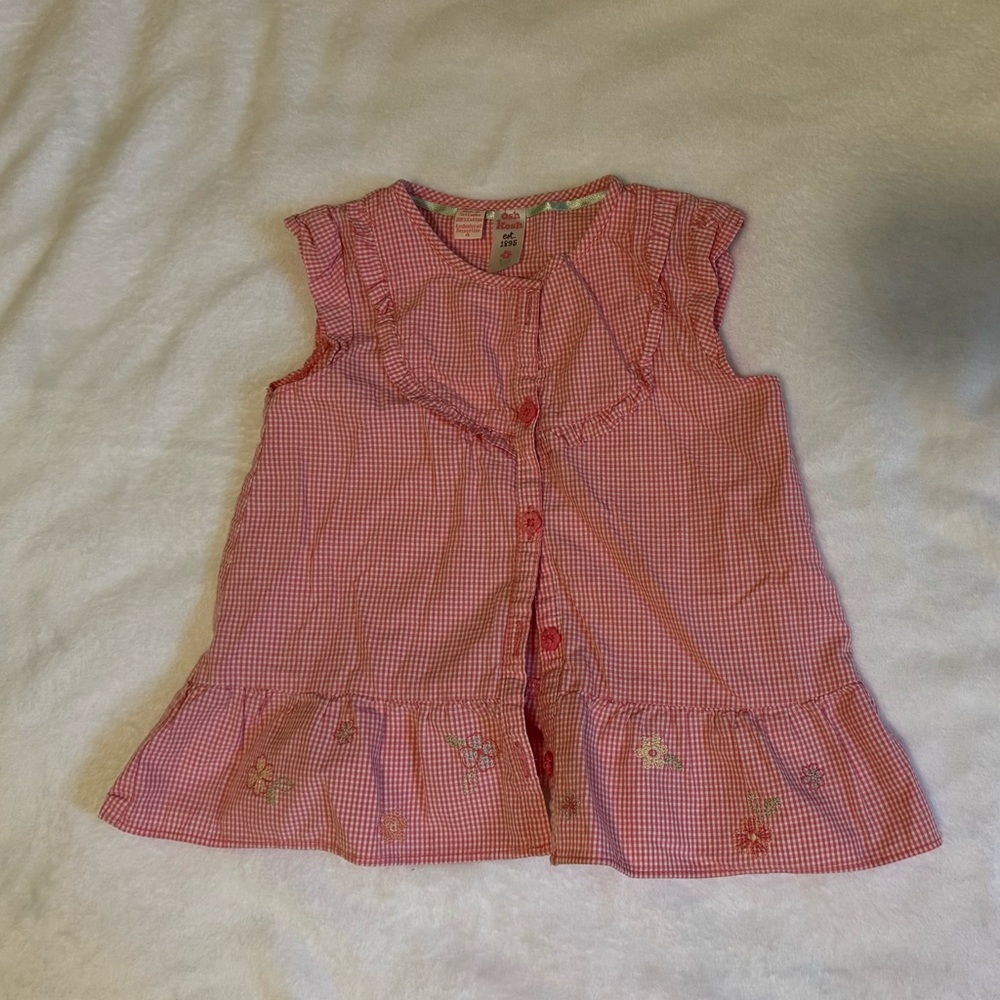 OshKosh B'gosh Pink Checkered Kids Blouse